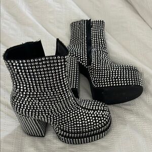 Steve Madden rhinestone platform boots